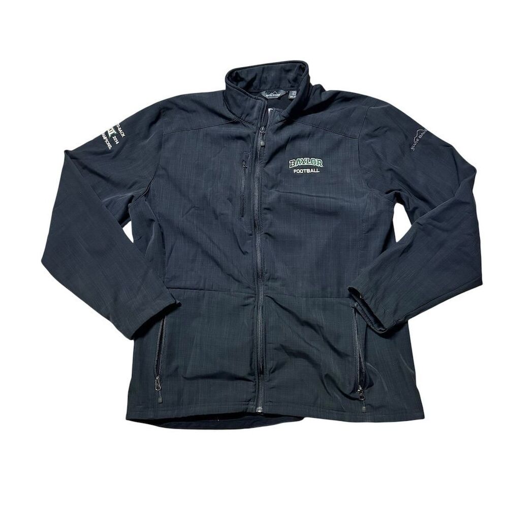 Eddie Bauer Men's 2XL Black Softshell Jacket Baylor Football‎ Edition
